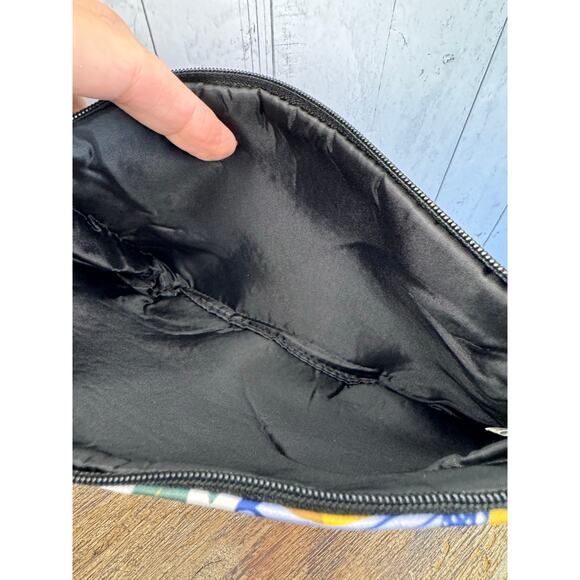 Cloth Flowers Makeup Bag Blue Cosmetics Bag NEW Boho Garden Travel Bag - Picture 5 of 5